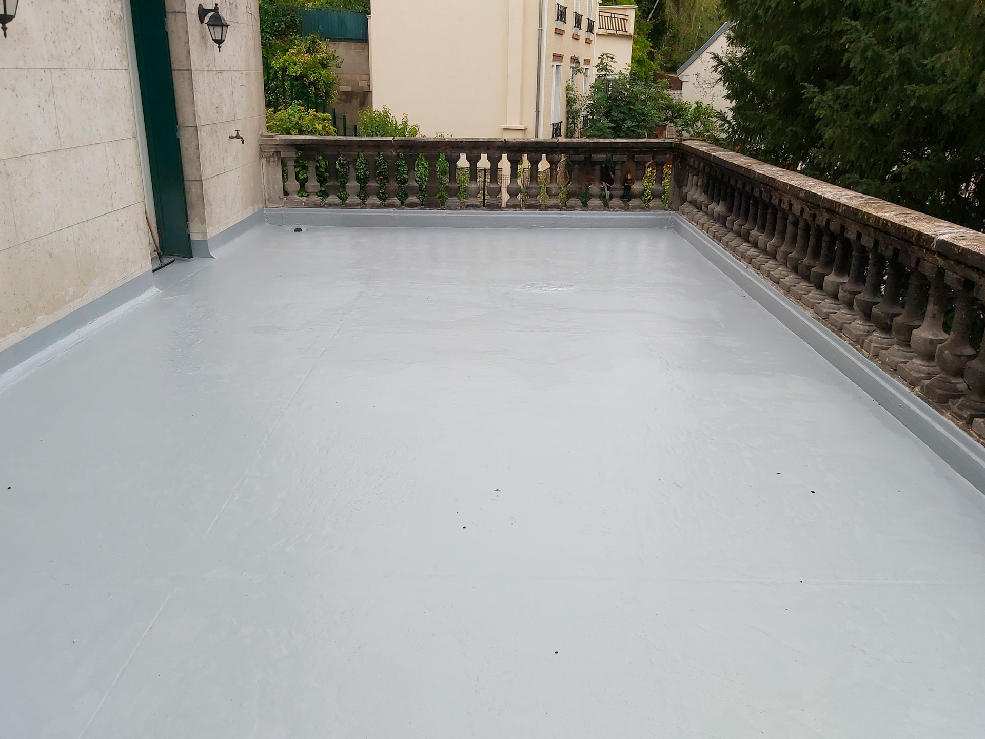 Balcon traité en résine