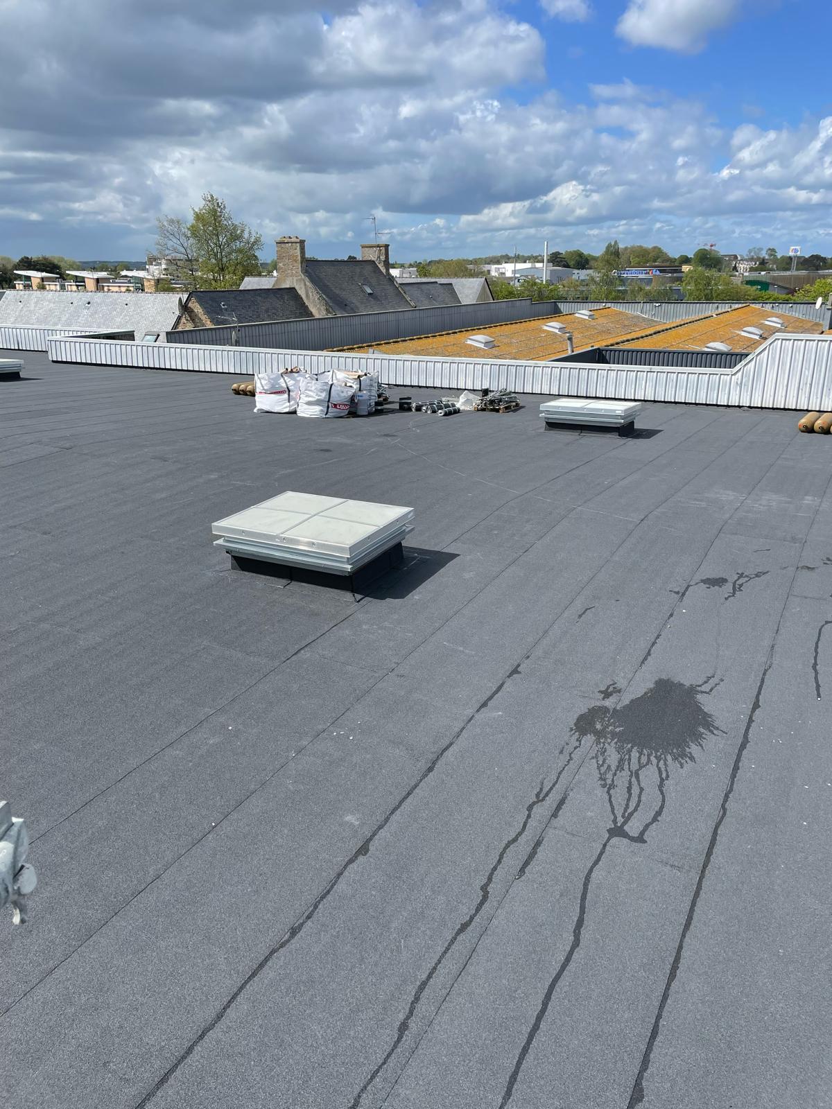 Toiture terrasse étanchée en bitume